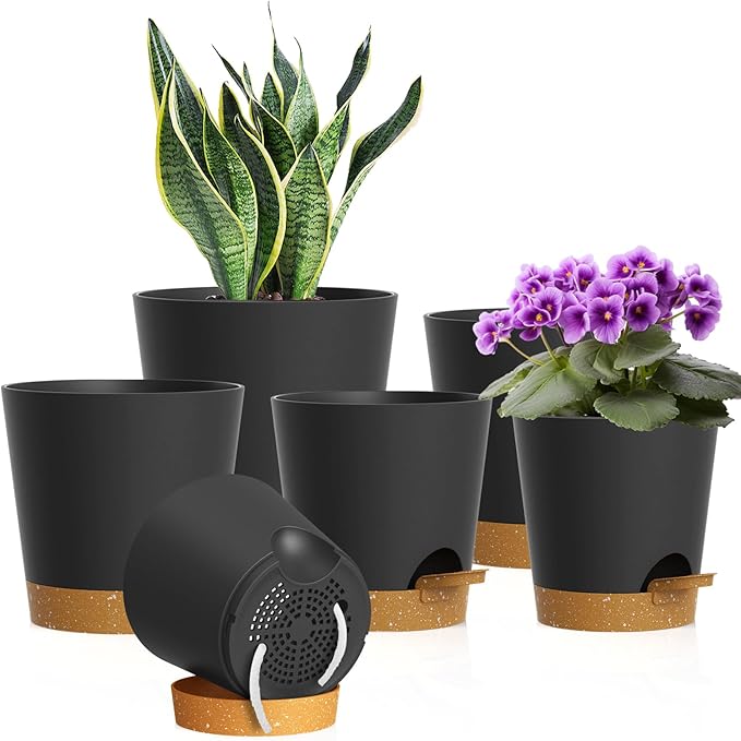 7/6.5/6/5.5/5/4 inch Self Watering Pots by WSMKSZ