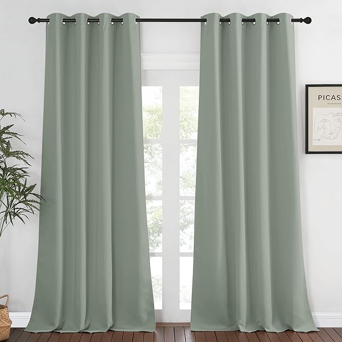 NICETOWN Blackout Sage Green Curtain by NICETOWN