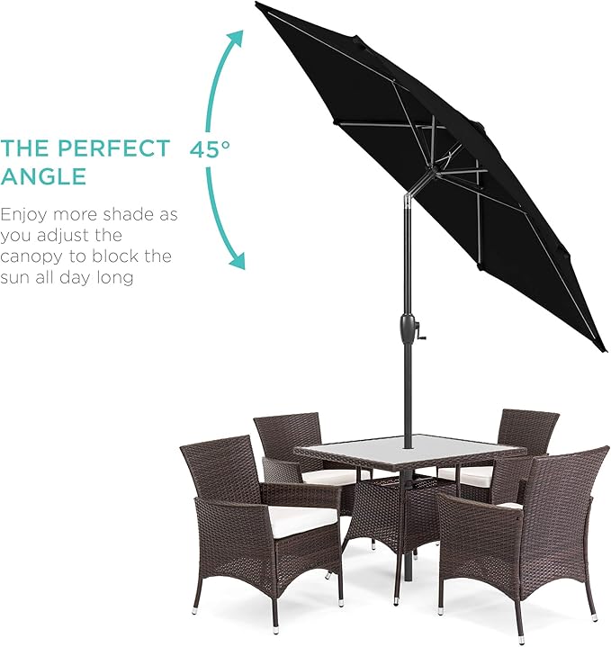 Best Choice Products 7.5ft Heavy-Duty Round Outdoor Market Table Patio Umbrella - Image 2