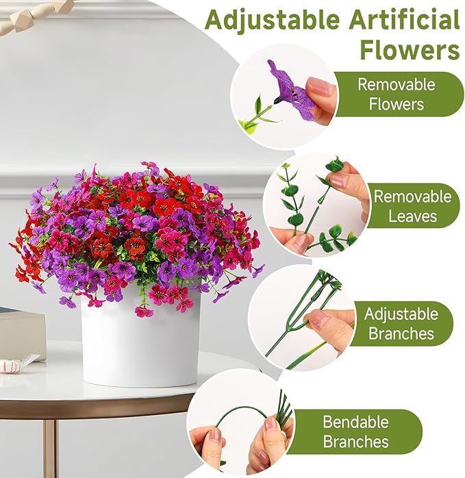 Alupssuc 48 Bundles Artificial Flowers - Image 3