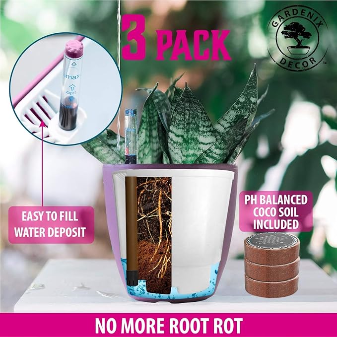 GARDENIX DECOR Self Watering Pots - Image 4