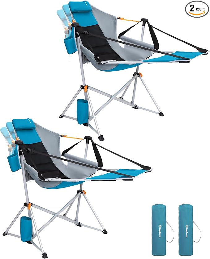 KingCamp Hammock Chair with Footrest – Heavy Duty Swinging Rocking Camping by KingCamp