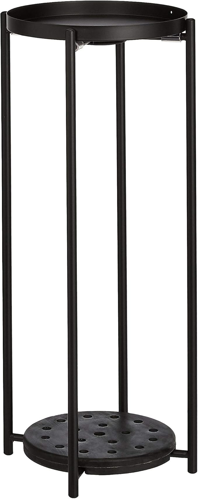 Amazon Basics Two-Tier Indoor Outdoor Metal Round Plant Stand - Image 2