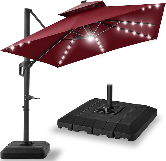 Best Choice Products 10x10ft Cantilever Patio Umbrella w/Base Included by BestChoiceProducts