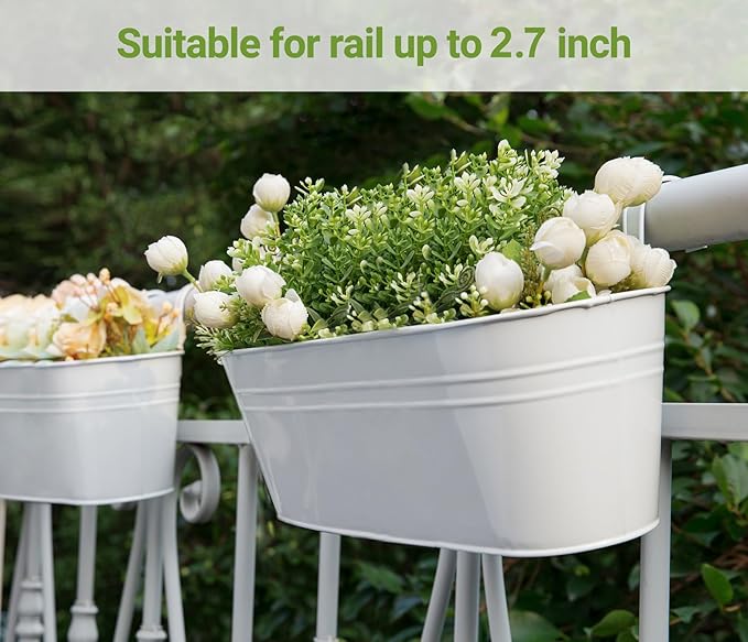 Dahey 3 Pcs Metal Iron Hanging Flower Pots - Image 5