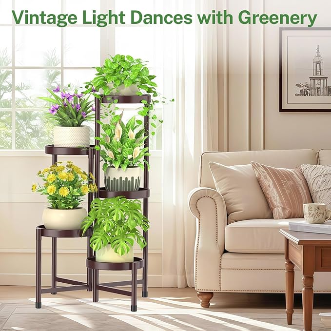 iDavosic.ly Plant Stand Indoor Outdoor, 5 Tier Corner Metal Flower Display - Image 8