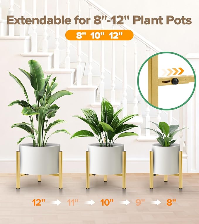Plant Stand Indoor Adjustable, Metal Modern Indoor Plant Stand, Heavy Duty - Image 3