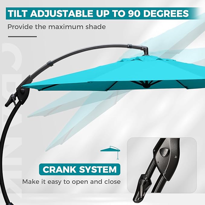 Grand patio 12 FT Sunbrella Cantilever Umbrella - Image 5