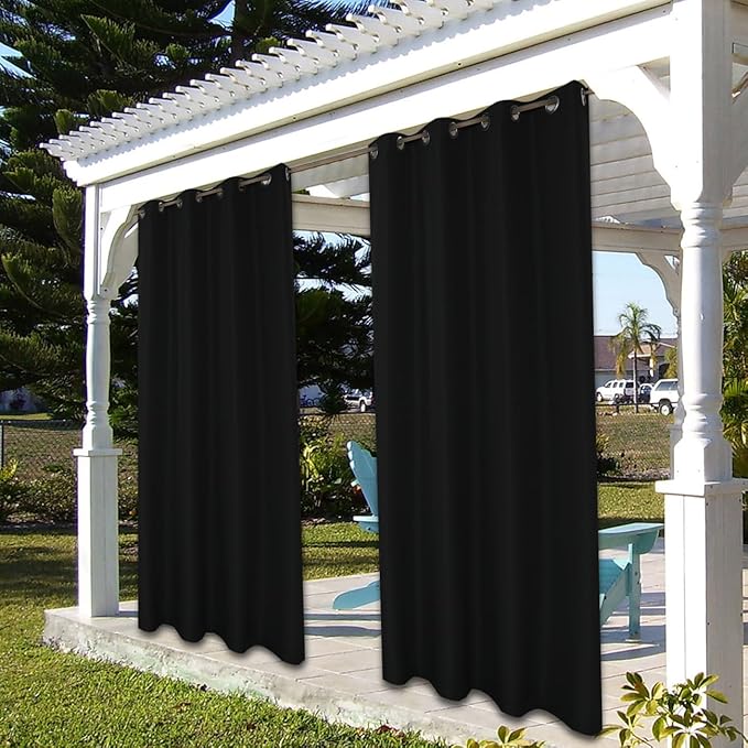 BONZER Outdoor Curtains for Patio Water Resistant Heavy Privacy Light Filtering - Image 7