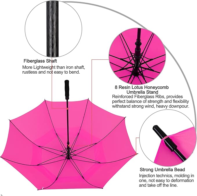 G4Free 47/54/62/68/72 Inch Automatic Open Golf Umbrella Oversize Extra Large - Image 4