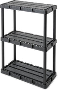 Gracious Living 3 Shelf Knect-A-Shelf Solid Light Duty Storage Unit 12 x 24 x by GraciousLiving