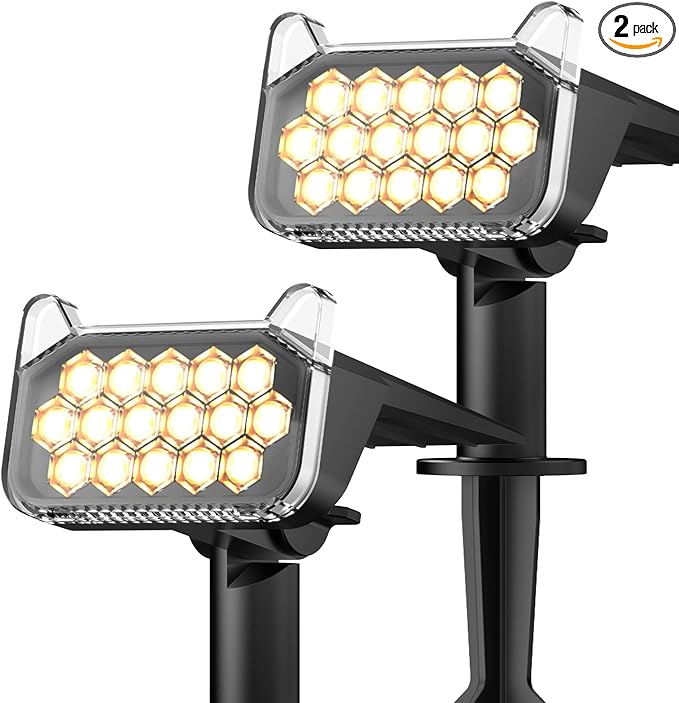 WdtPro Solar Spot Lights Outdoor Waterproof, Bright Solar Lights Outdoor by WdtPro