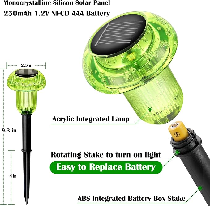 St Patricks Day Decorations Solar Lights Outdoor Pathway Waterproof 8 Pack - Image 2