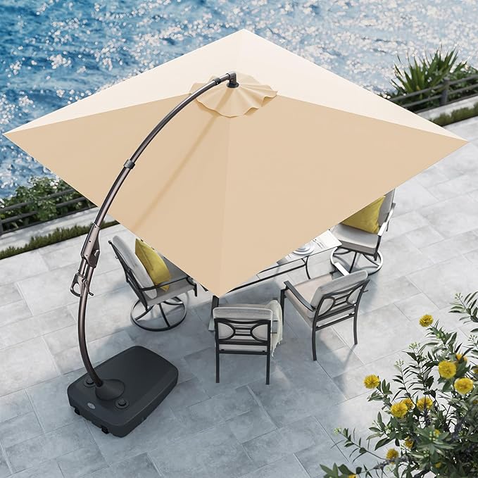 Grand patio Sunbrella 10x10 FT Cantilever Umbrella by GrandPatio