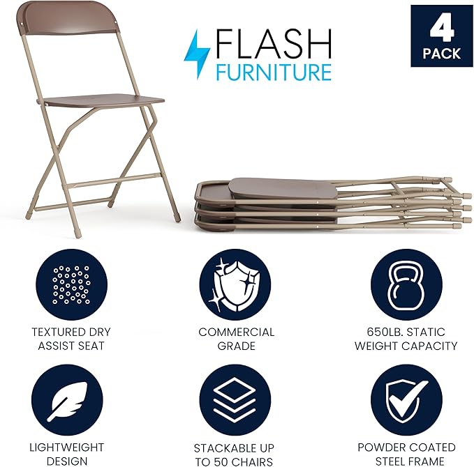 Flash Furniture Hercules Series Plastic Folding Chair - Image 3