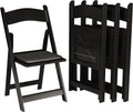 SIMPLEX 4 Black Resin Stackable Folding Chair by Simplex