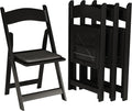 SIMPLEX 24 Black Resin Stackable Folding Chair by Simplex