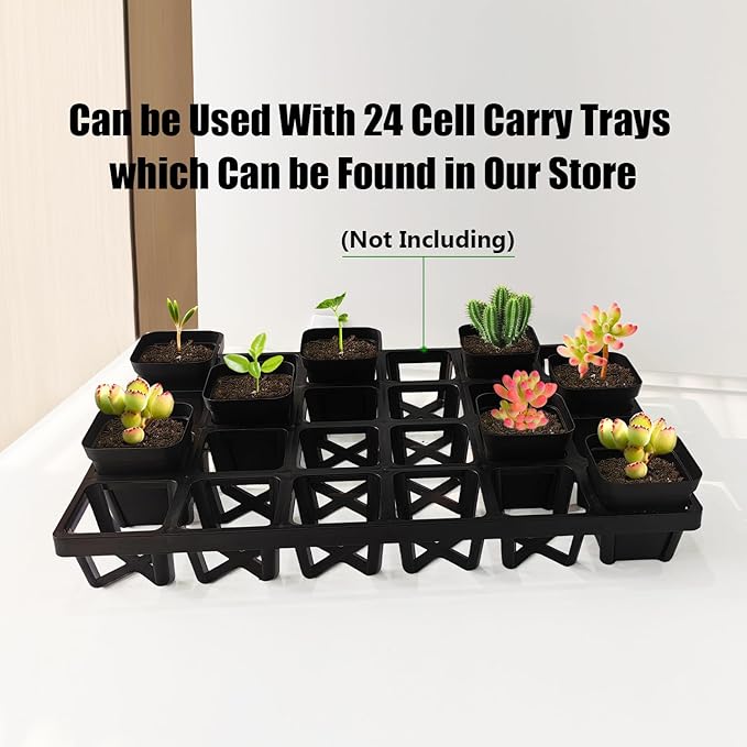 Square Nursery Pots 3" 120Pcs Deep Succulent Plastic Pots Small Flower Planter - Image 8