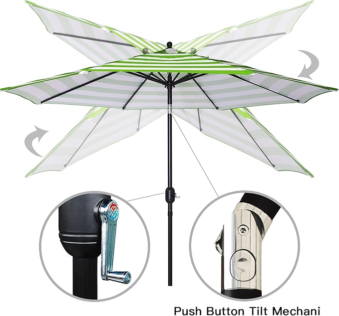 Sunnyglade 9' Patio Umbrella Outdoor Table Umbrella - Image 2
