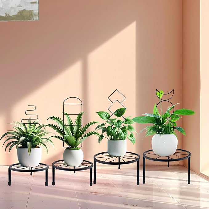 4 Packs Trellis for Climbing Plants Indoor, HENABLE Small Garden Metal Trellis - Image 3