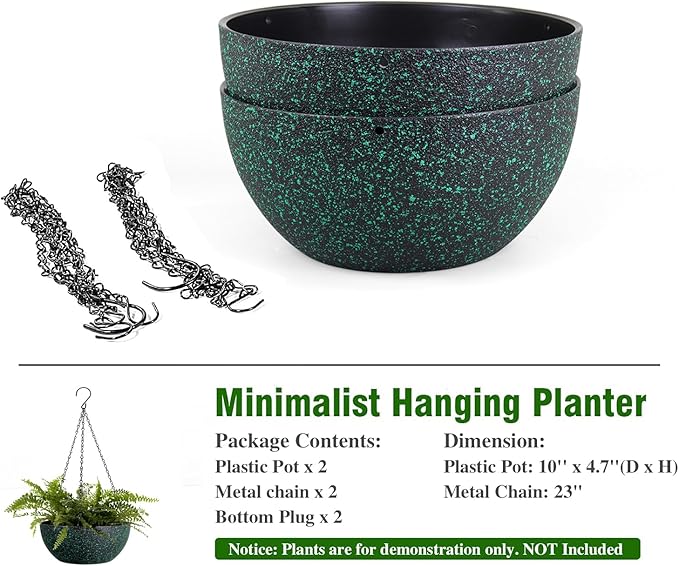10inch Hanging Planters for Outdoor Indoor Plants - Image 4
