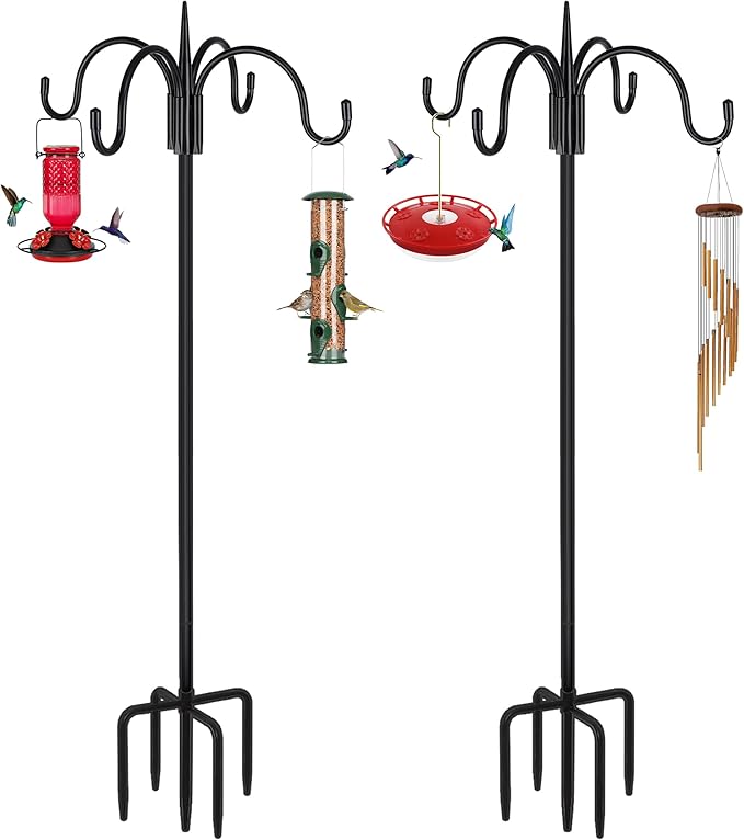 FEED GARDEN [Upgrade Version 92 Inch Four Shepherd Hooks by FEEDGARDEN