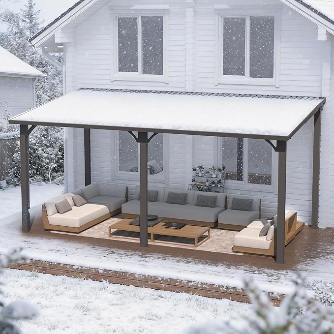 AECOJOY 8' x 16' Outdoor Hardtop Metal Gazebo - Image 6