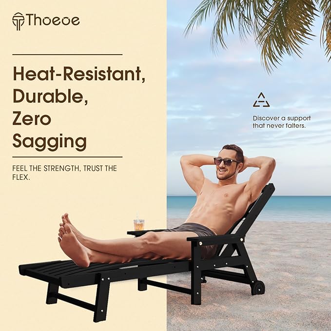 Patio Chaise Lounge Chair, Oversized Lounge Chair Outdoor - Image 4
