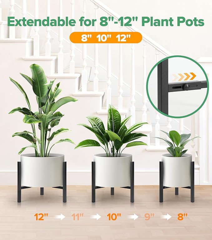 Plant Stand Indoor Adjustable 2 Pack, Metal Modern Indoor Plant Stand, Heavy - Image 3