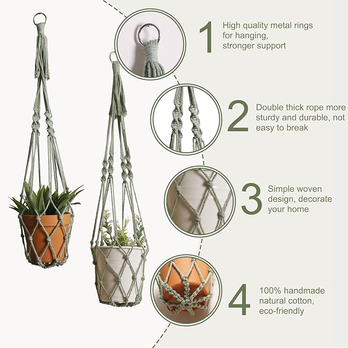 Artilady Macrame Hanging Planter - Image 3