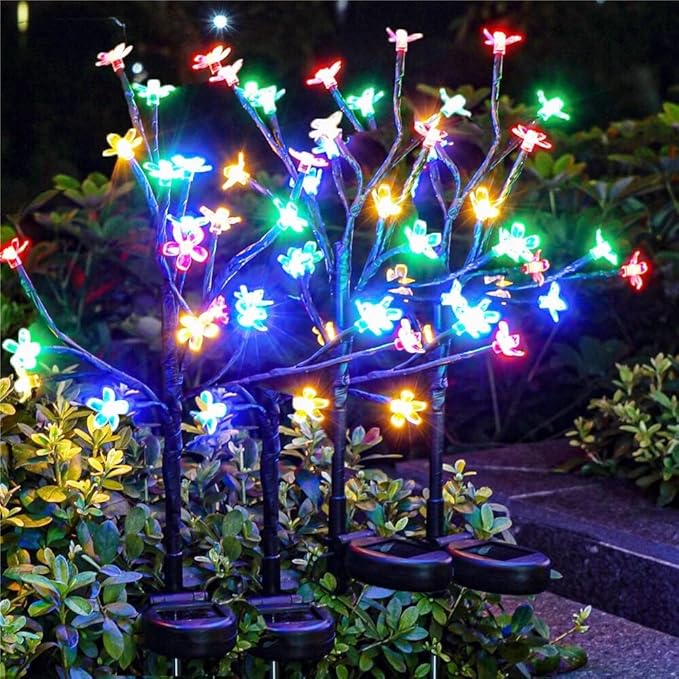 Solar Garden Lights Outdoor, Solar Lights Outdoor Decorative Waterproof by IUEECEN