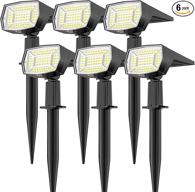 Fabrito 72 LEDs Solar Spot Lights Outdoor Waterproof, 3 Modes Landscape by Fabrito