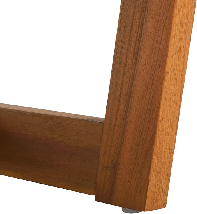 SAFAVIEH Outdoor Patio Furniture Collection Lynn Natural Brown Slatted Top - Image 8