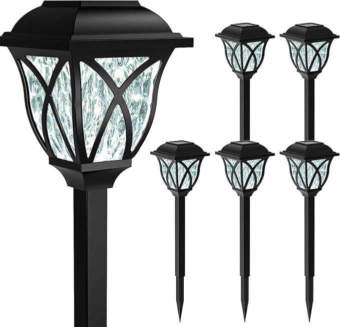 GIGALUMI 6 Pack Solar Lights Outdoor Waterproof, LED Solar Garden Lights - Image 7