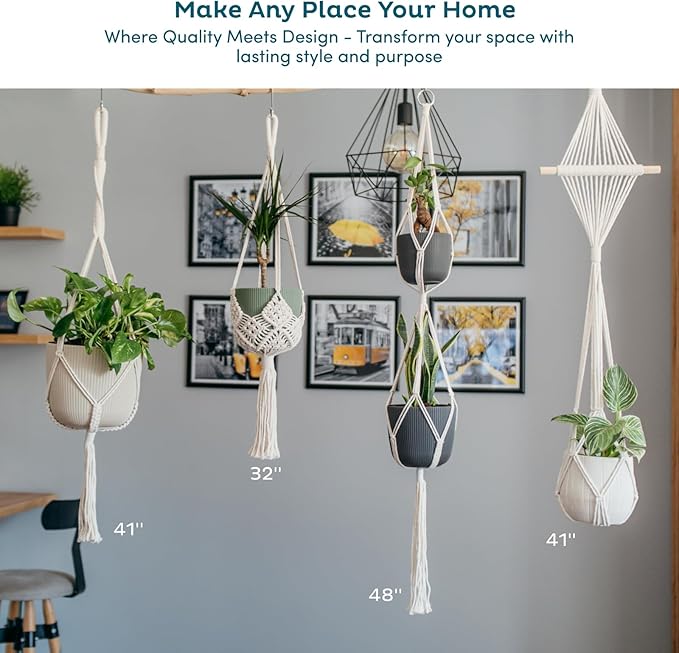 Nook Theory 4-Pack Macrame Plant Hangers - Image 7