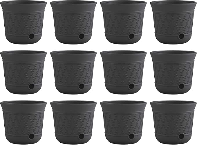 Suncast 12 Pack 14" x 12" Round Resin Decorative Weatherproof Outdoor Hideaway by Suncast