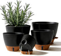 7/6.5/6/5.5/5 Inch Self Watering Pots, Plastic Flower Pots by Unknown