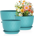 Large Plant Pots 12/10/9 inch, 3 Pack Big Flower Pots by Meowell