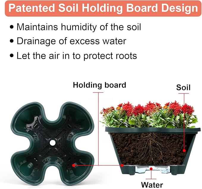 GameXcel Vertical Planter 5 Tier Stackable Planters Garden Planters Strawberry - Image 2