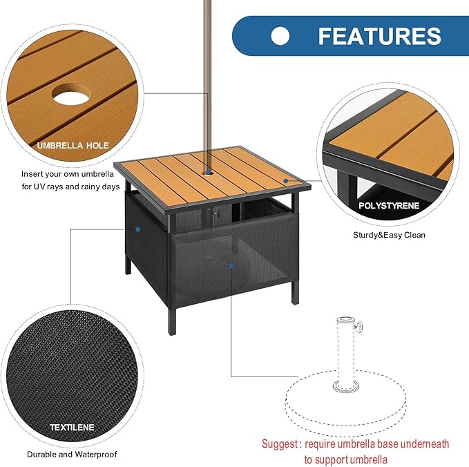 LZRS Adirondack Square Outdoor Side Table - Image 5