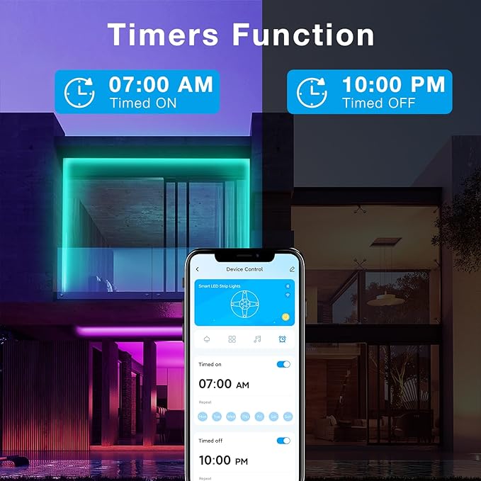 DAYBETTER Outdoor Led Strip Lights Waterproof, Smart LED Lights Work - Image 5