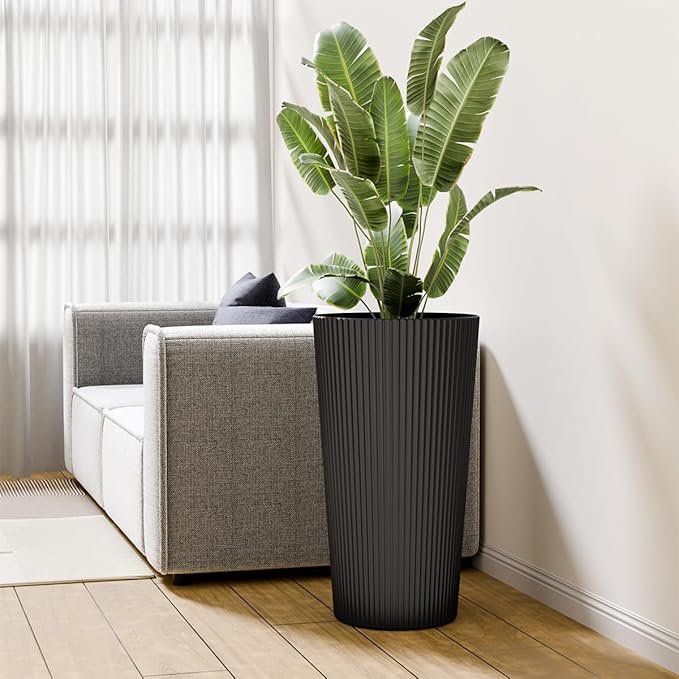 23.6" Tall Planters for Outdoor Plants, Large Outdoor Planters for Front Porch - Image 6
