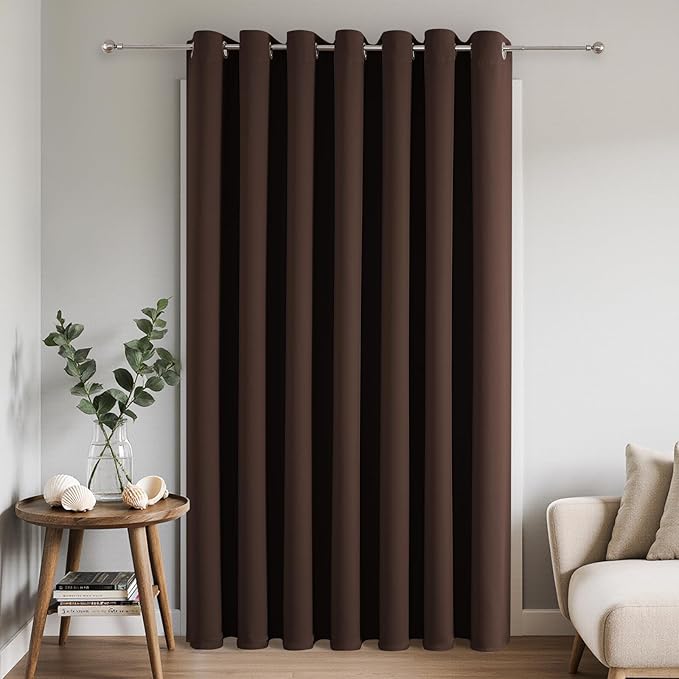 Joydeco Blackout Patio Sliding Door Curtains 84 Inches Long, Grommet Privacy by JOYDECO