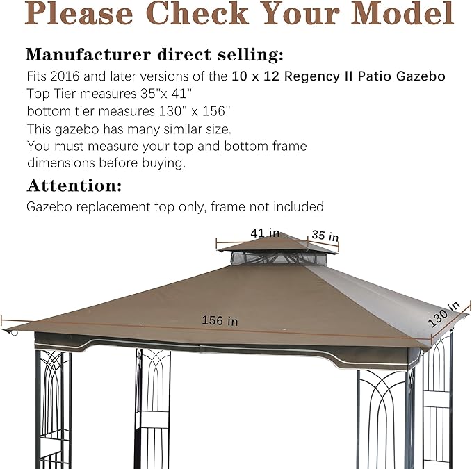 SCOCANOPY Replacement Gazebo Canopy - Image 2