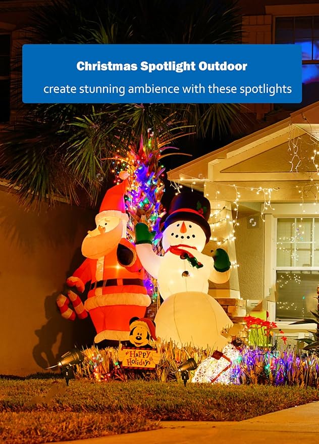 Halloween Christmas Spotlight Outdoor: 12W RGBW LED Spot Lights Outdoor - Image 2