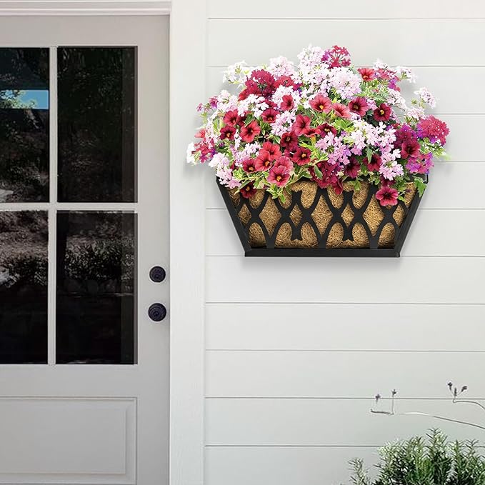 2 Pack 16 Inch Window Boxes Planters Railing Planter Box - Image 6