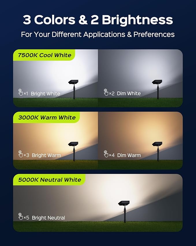 JACKYLED Solar Lights Outdoor Waterproof, Solar Tree Lights Outdoor - Image 4