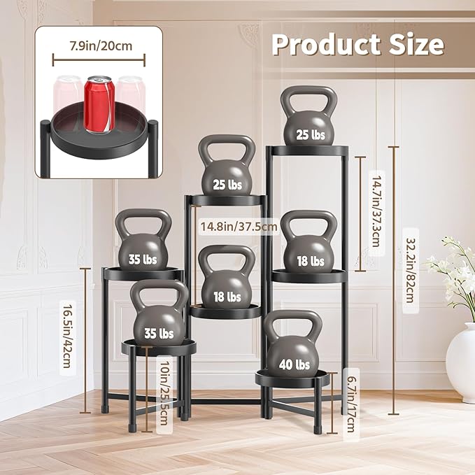 LASZOLA 7 Tiered Folding Tall Plant Stand Indoor - Image 6