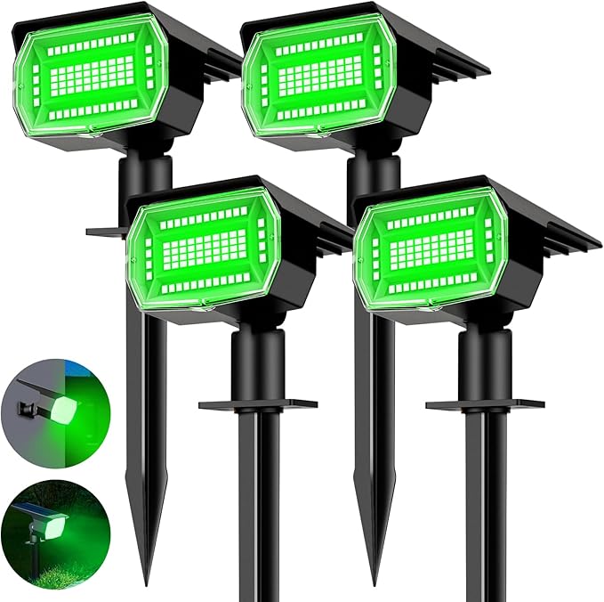 nipify 4 Pack Solar Spot Lights Outdoor, Solar Powered Waterproof Spotlight by Nipify