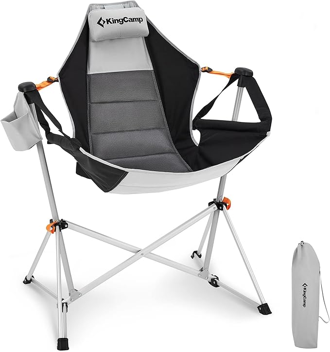 KingCamp Hammock Chair with Footrest – Heavy Duty Swinging Rocking Camping by KingCamp